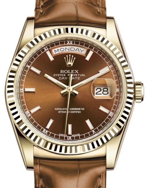 day date rolex leather strap|rolex day date armband.